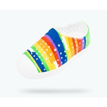 Native Shoes Native Shoes: Jefferson Print (Child) - Rainbow Stripes