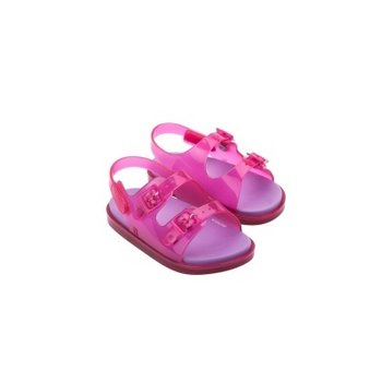 Mini Melissa Mini Melissa: Wide Strap Sandal - Pink/Lilac (Kids)