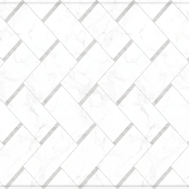 Parklon Parklon: Double Sided Floor Mat - Marble Herringbone/Rug Grey (4'5" x 6'8" )