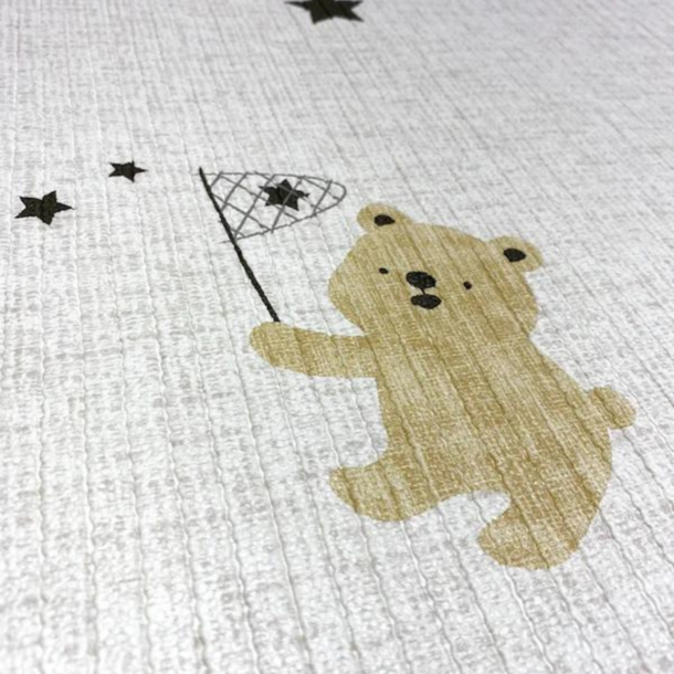 Parklon Parklon: Double Sided Floor Mat -Oblique/Teddy Bear Star (Large )