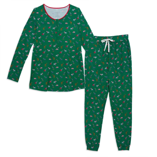 Magnificient Baby Holiday Magnetic Me Women's PJ set - Jungle Bells