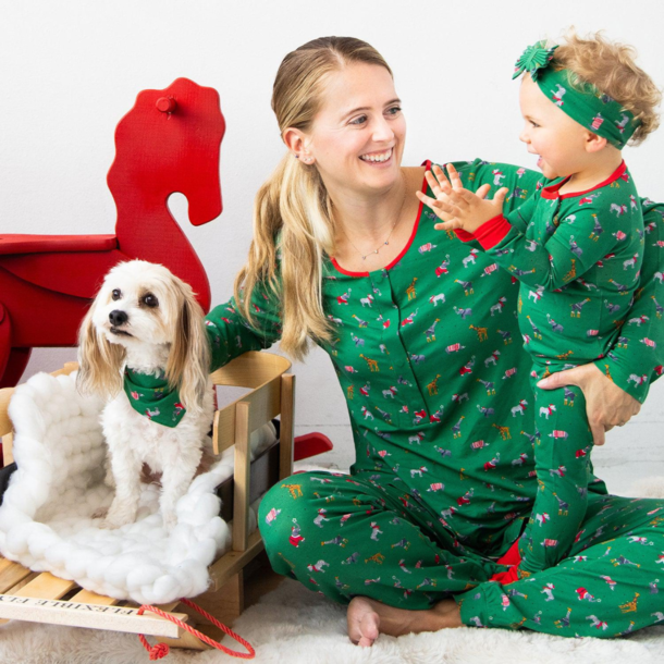 Magnificient Baby Holiday Magnetic Me Women's PJ set - Jungle Bells