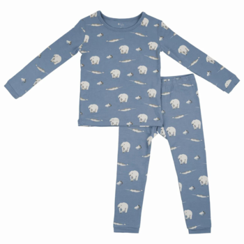 Kyte Clothing Kyte: Toddler Long-Sleeve Pajama Set - Arctic
