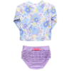 Rufflebutts Rufflebutts: 2pc Rashguard Bikini - Pristine Blooms