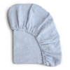 Mushie Mushie: Extra Soft Muslin Crib Sheet - Baby Blue