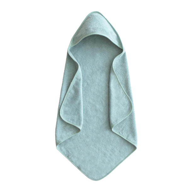 Mushie Mushie: Organic Cotton Baby Hooded Towel - Sea Mist