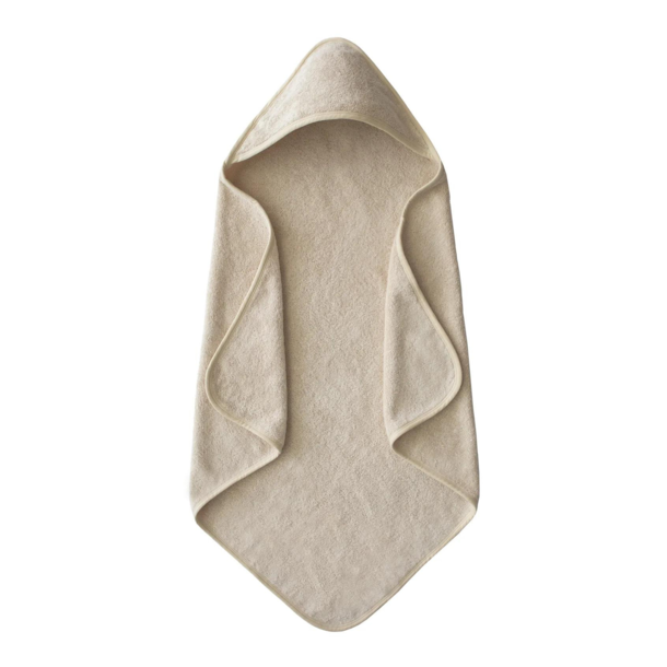 Mushie Mushie: Organic Cotton Baby Hooded Towel - Fog