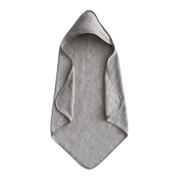 Mushie Mushie: Organic Cotton Baby Hooded Towel - Grey