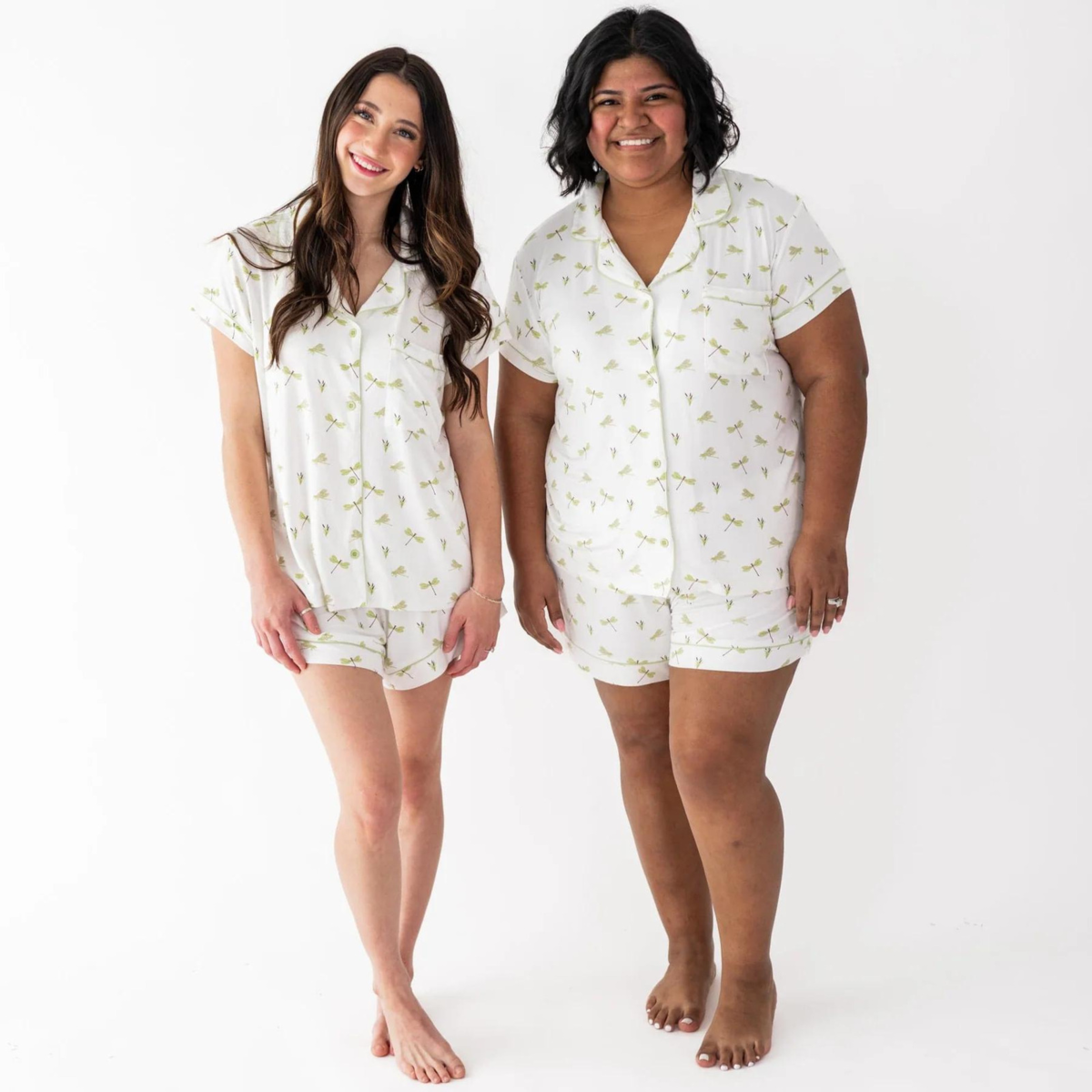 Kyte Women s Short Sleeve Pajama Set Dragonfly Nest Bermuda