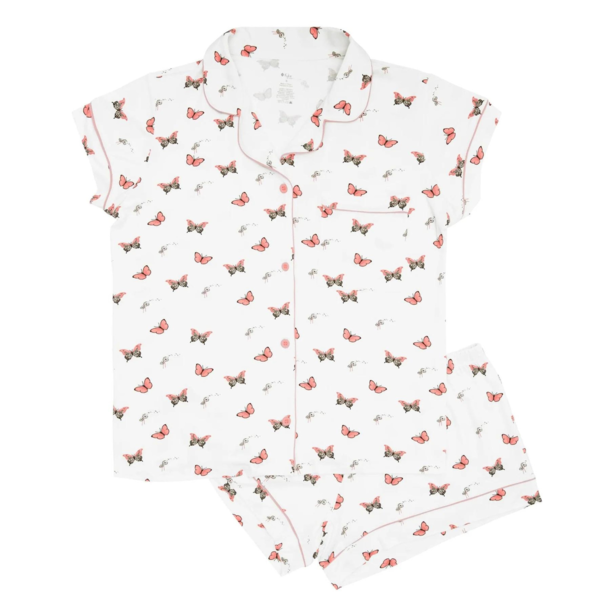 Kyte Clothing Kyte: Women's Short Sleeve Pajama Set - Butterfly