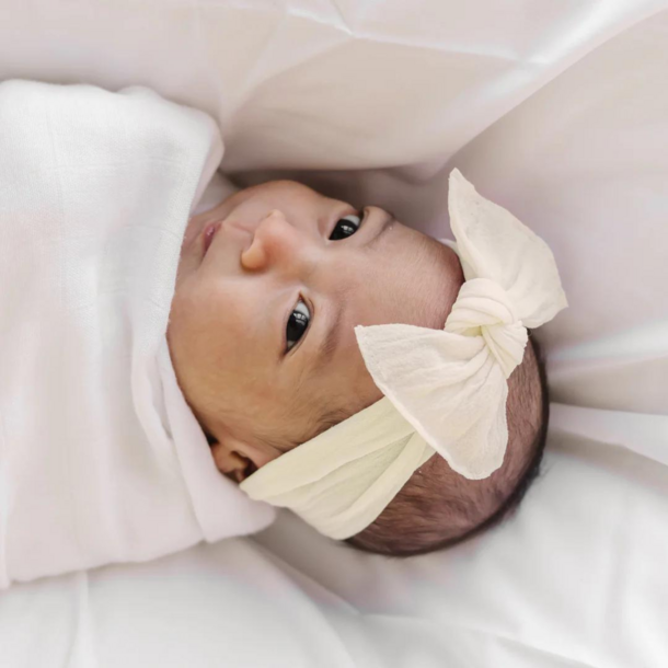 Baby Bling Bows Babybling Headband: Itty Bitty Knot - Oatmeal