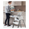 Stokke Stokke: White Steps High Chair with Hazy Grey Legs Bundle