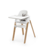 Stokke Stokke: White Steps High Chair with Natural Legs Bundle