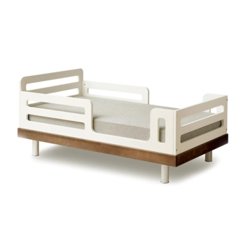 Oeuf Classic Collection Toddler Bed - White/Walnut Finish
