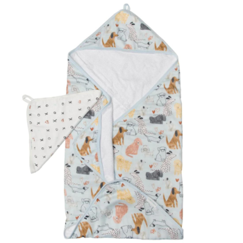 Lou Lou Lollipop LL Lollipop: Towel/Washcloth Set (0-2y) - Honey Puppies