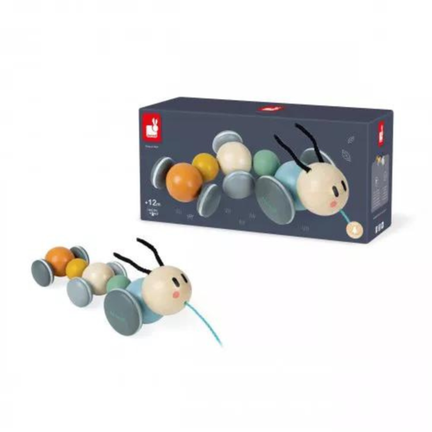 Janod Janod: Sweet Cocoon Pull Along Caterpillar
