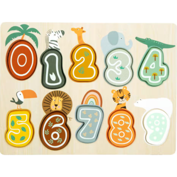 Hauck Toys Wooden Safari Themed Number Puzzle