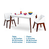 Wildkin Modern Table & Club Chair Set - Walnut/White