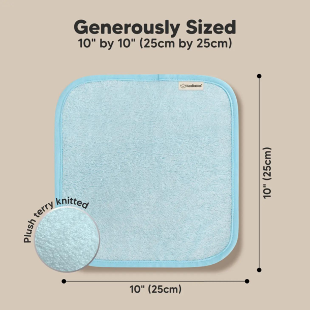 KeaBabies Keababies: Bamboo Washcloths (Solids) -