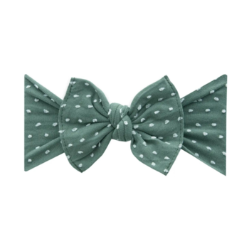 Baby Bling Bows Babybling Headband: Shabby Knot - Fern w/ White Dot