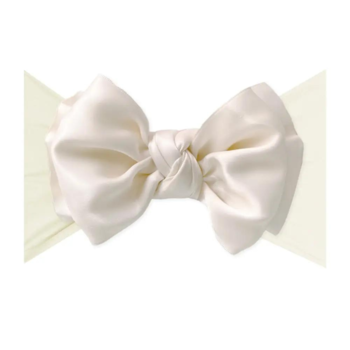 Baby Bling Bows Babybling Headband: Satin - Ivory