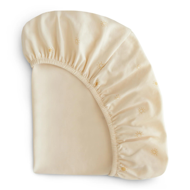 Mushie Mushie: Stretchy Crib Sheet - Sun