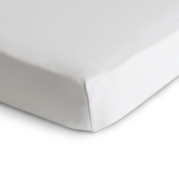 Mushie Mushie: Stretchy Crib Sheet - White