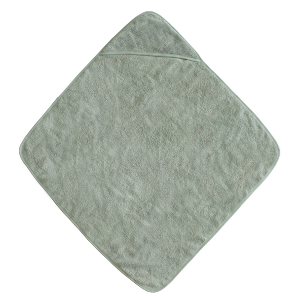 Mushie Mushie: Organic Cotton Baby Hooded Towel - Moss