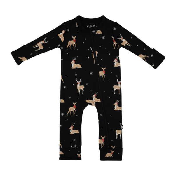 Kyte Clothing Kyte: Zipper Romper - Midnight Deer