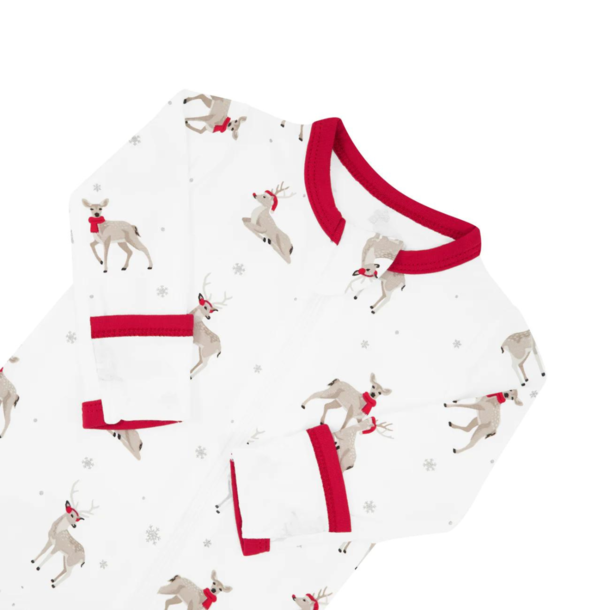 Kyte Clothing Kyte: Zipper Footie - Cloud Deer