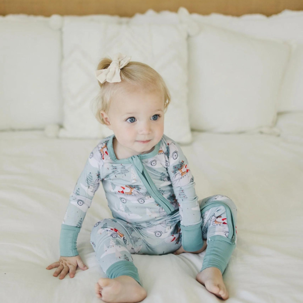 Little Joy Co Little Joy: Zipper Romper - Santa
