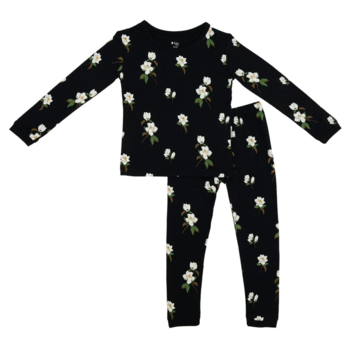 Kyte Clothing Kyte: Toddler Long-Sleeve PJ Set - Midnight Magnolia