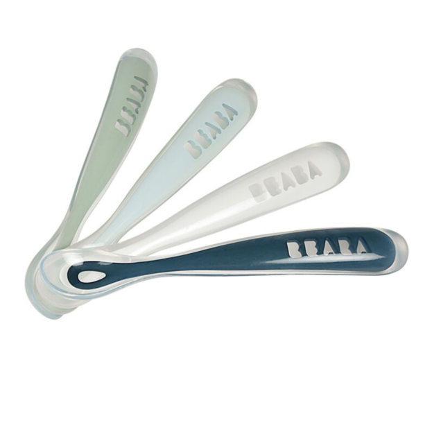 BEABA: First Foods Silicone Spoons (4pk) Storm