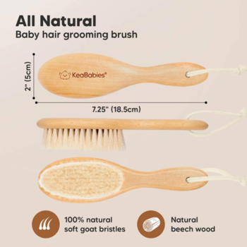 KeaBabies Keababies: Baby Hair Brush - Walnut