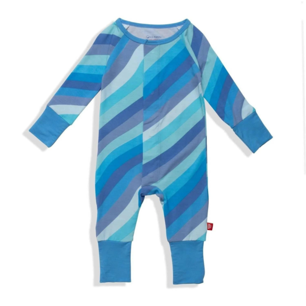 Magnificent Baby Magnetic Me: Magnetic Convertible Coverall  - Blue Shine