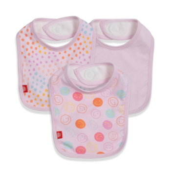 Magnificent Baby Magnetic Me: Bib 3pk - Pink Smile