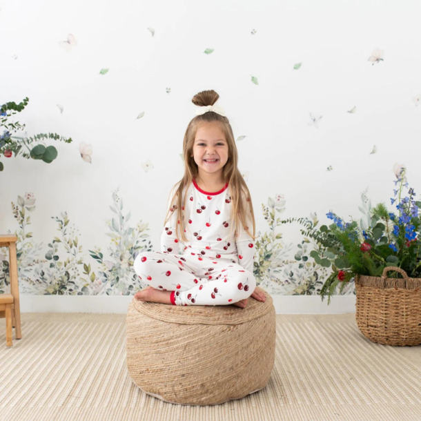 Kyte Clothing Kyte: Toddler Long-Sleeve PJ Set - Cherry