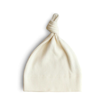 Mushie Mushie: Ribbed Baby Beanie - Ivory