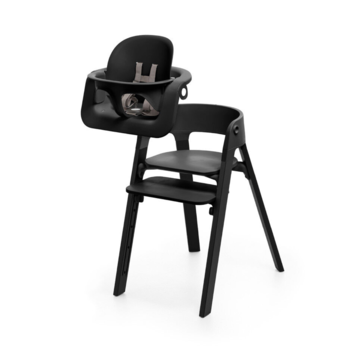 Stokke Stokke: Black Steps High Chair with Black Legs Bundle