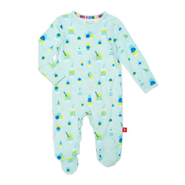 Magnificent Baby Magnetic Me: Magnetic Footie - Green Sundae Funday (Modal)