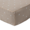 Little Unicorn LU: Cotton Muslin Crib Sheet Taupe Cross