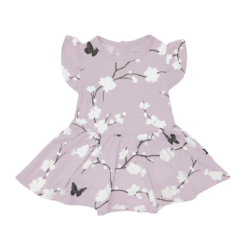 Kyte Clothing Kyte: Twirl Bodysuit Dress - Cherry Blossom