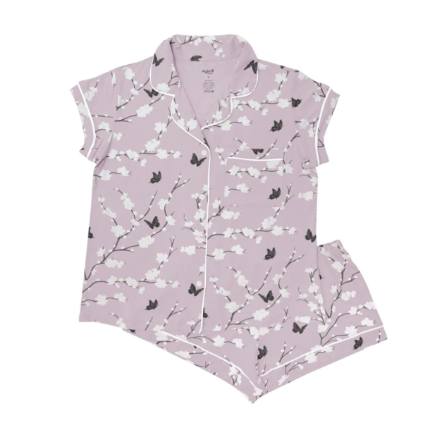 Kyte Clothing Kyte: Womens Short Sleeve PJ Set - Cherry Blossom