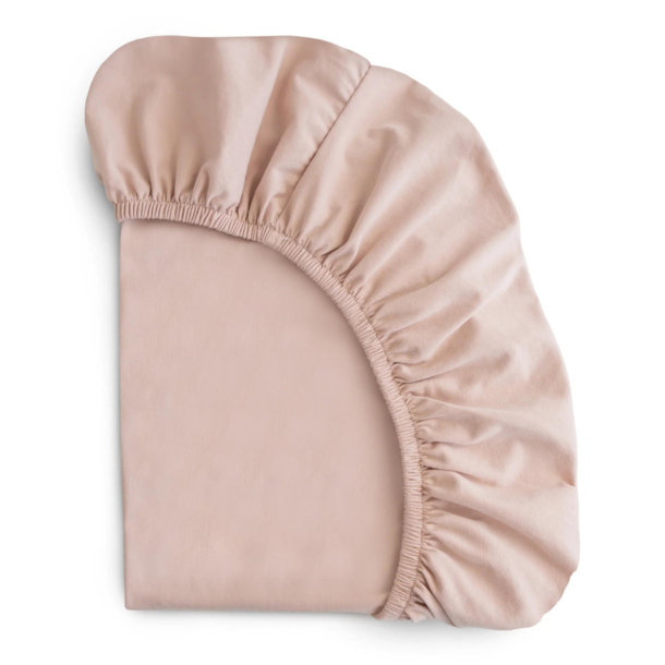 Mushie Mushie: Stretchy Crib Sheet - Blush