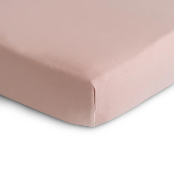 Mushie Mushie: Stretchy Crib Sheet - Blush