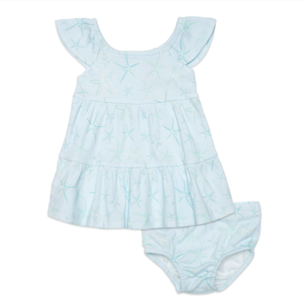 Magnificient Baby Magnetic Me: Dress w/Diaper Cover- Starfish