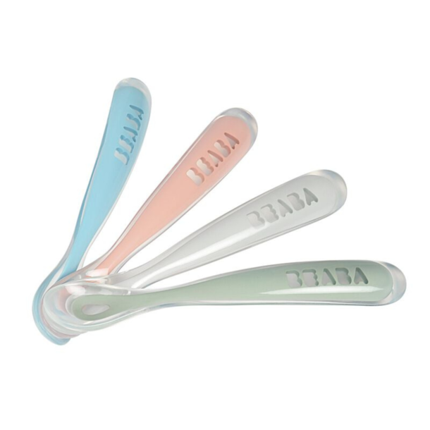 BEABA BEABA: First Foods Silicone Spoons (4pk)