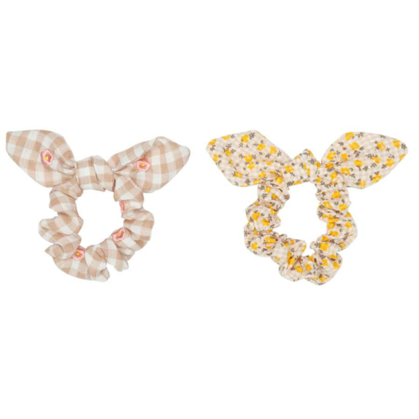 Rockahula Kids (Faire) Rockahula: Ditsy Bunny Ear Scrunchie 2pk