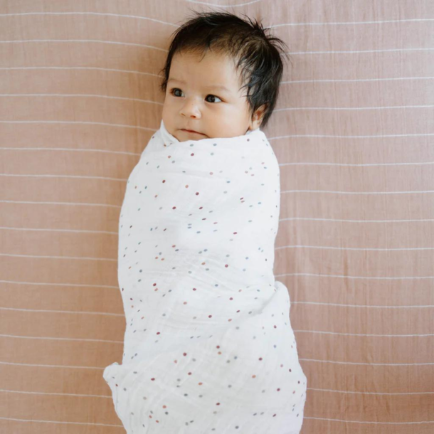 Little Unicorn Little Unicorn: Cotton Muslin Swaddle Single - Dots