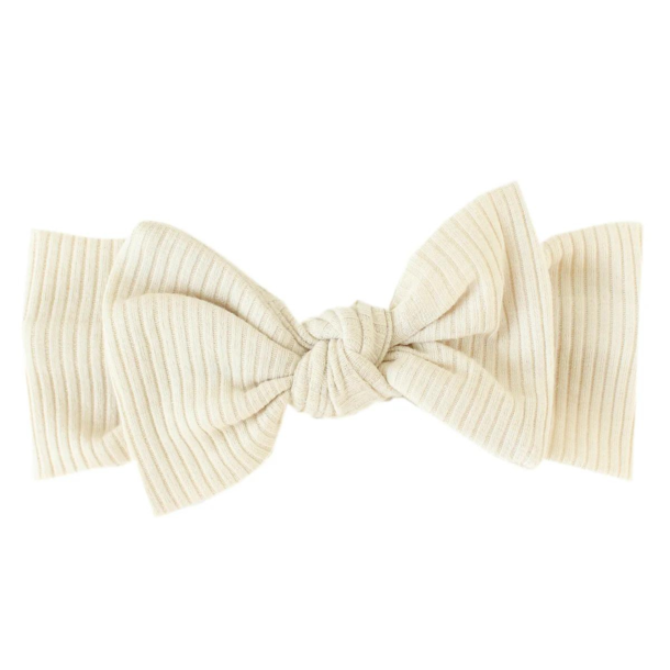 Copper Pearl Copper Pearl: Rib Knit Headband Bow -